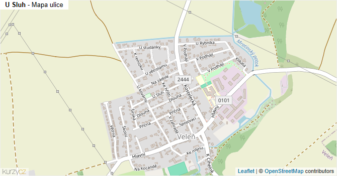 U Sluh - mapa ulice