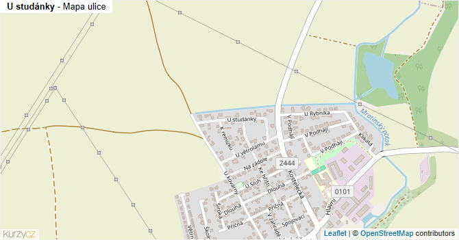 U studánky - mapa ulice