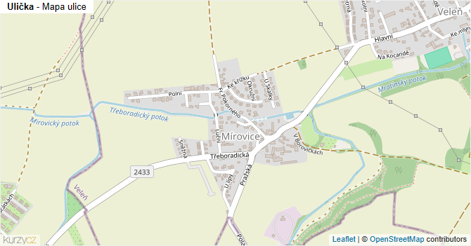 Ulička - mapa ulice