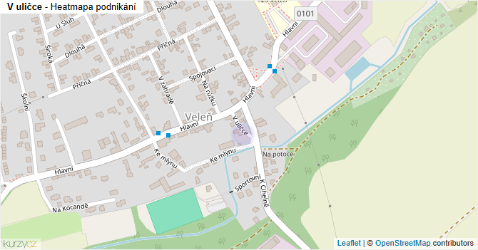 V uličce - mapa podnikání