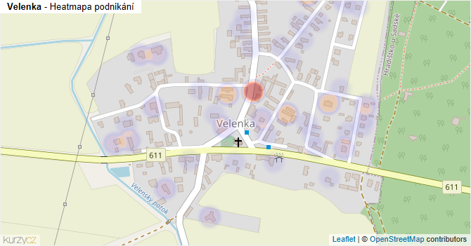 Velenka - mapa podnikání