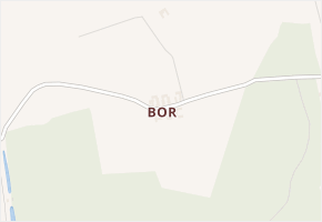 Bor v obci Velešín - mapa části obce
