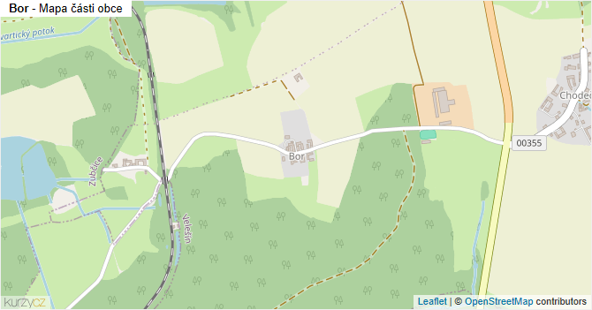 Bor - mapa části obce