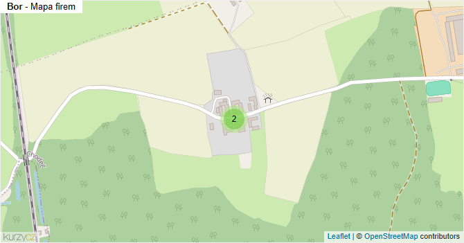 Bor - mapa firem