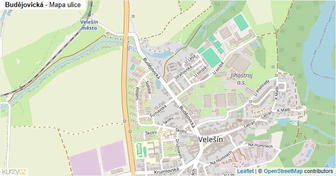 Budějovická - mapa ulice