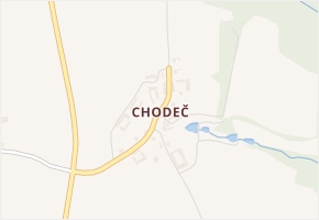 Chodeč v obci Velešín - mapa části obce