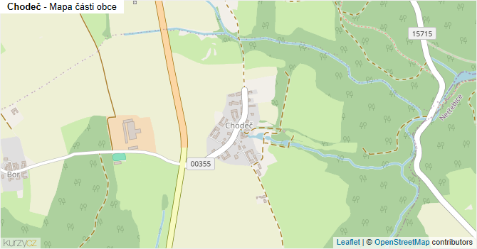 Chodeč - mapa části obce