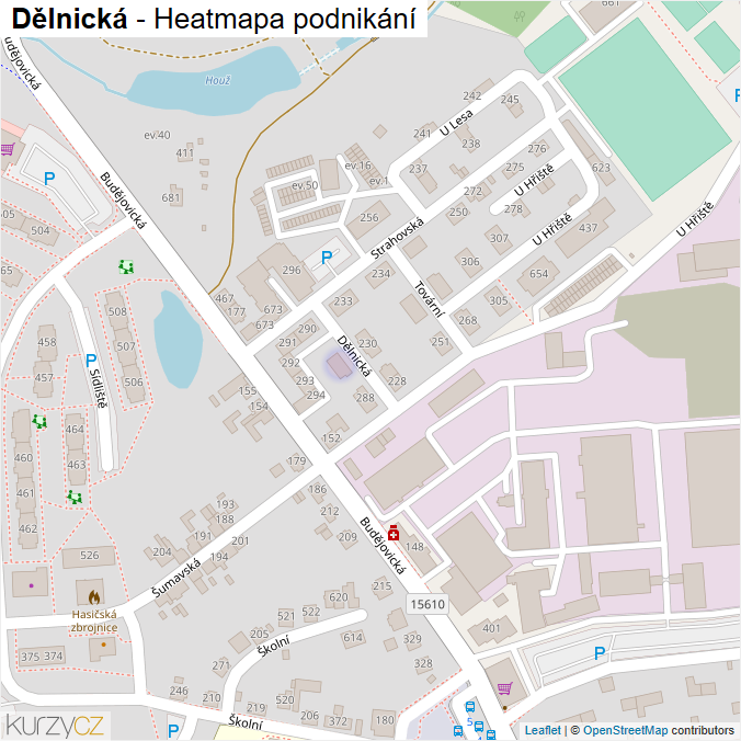Mapa Dělnická - Firmy v ulici.