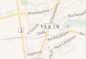 Dolní v obci Velešín - mapa ulice