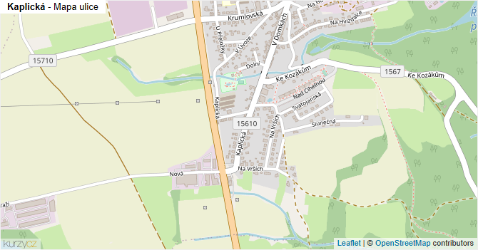 Kaplická - mapa ulice