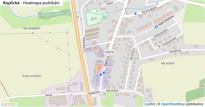 Kaplická - mapa podnikání