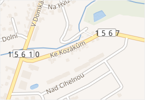 Ke Kozákům v obci Velešín - mapa ulice