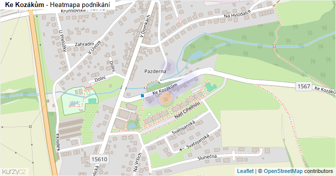 Ke Kozákům - mapa podnikání