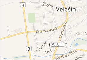 Krumlovská v obci Velešín - mapa ulice