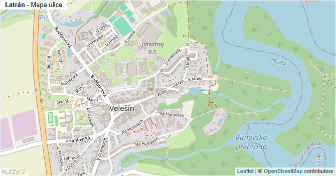 Latrán - mapa ulice