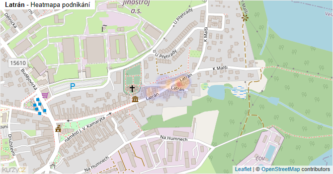 Latrán - mapa podnikání