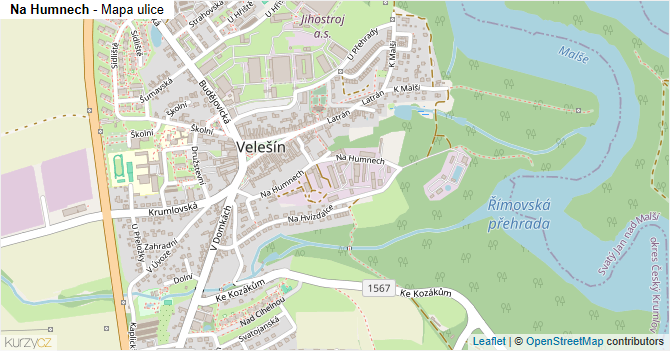Na Humnech - mapa ulice
