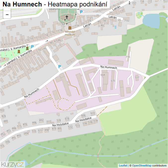 Mapa Na Humnech - Firmy v ulici.