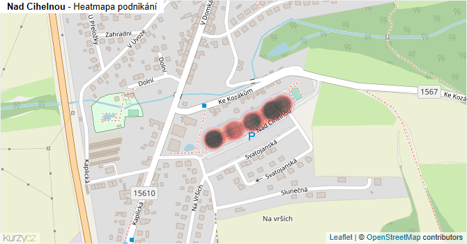 Nad Cihelnou - mapa podnikání