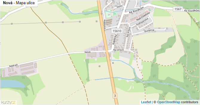 Nová - mapa ulice