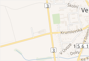 Průmyslová v obci Velešín - mapa ulice
