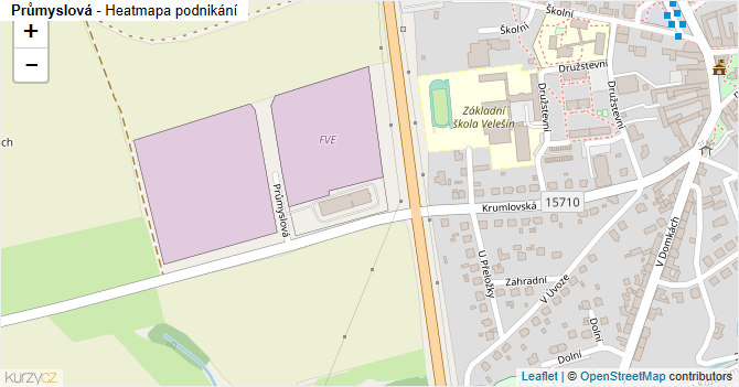 Průmyslová - mapa podnikání