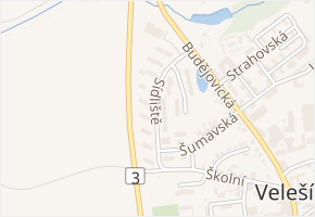 Sídliště v obci Velešín - mapa ulice