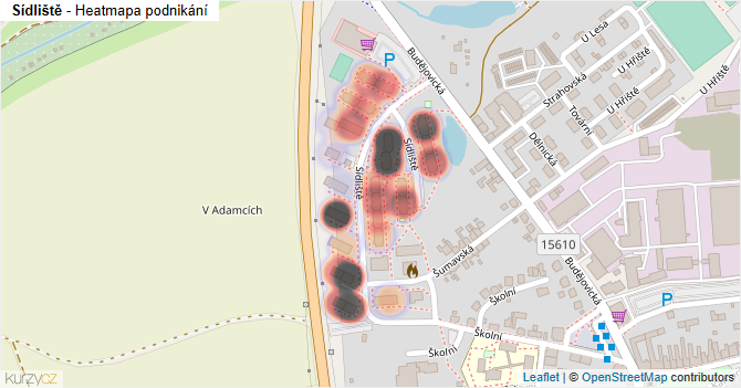 Sídliště - mapa podnikání
