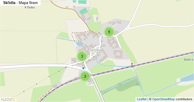 Skřidla - mapa firem