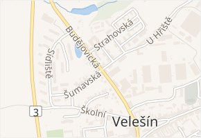 Šumavská v obci Velešín - mapa ulice