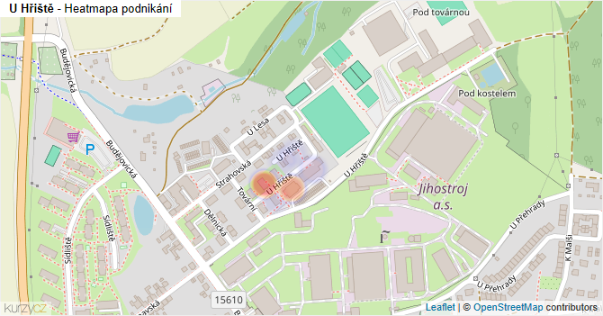 U Hřiště - mapa podnikání