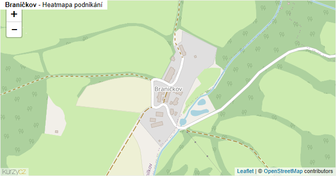 Braníčkov - mapa podnikání