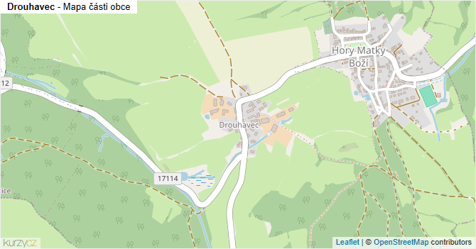 Drouhavec - mapa části obce