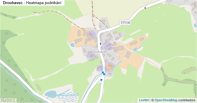 Drouhavec - mapa podnikání