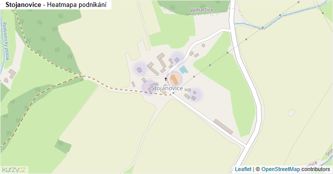 Stojanovice - mapa podnikání