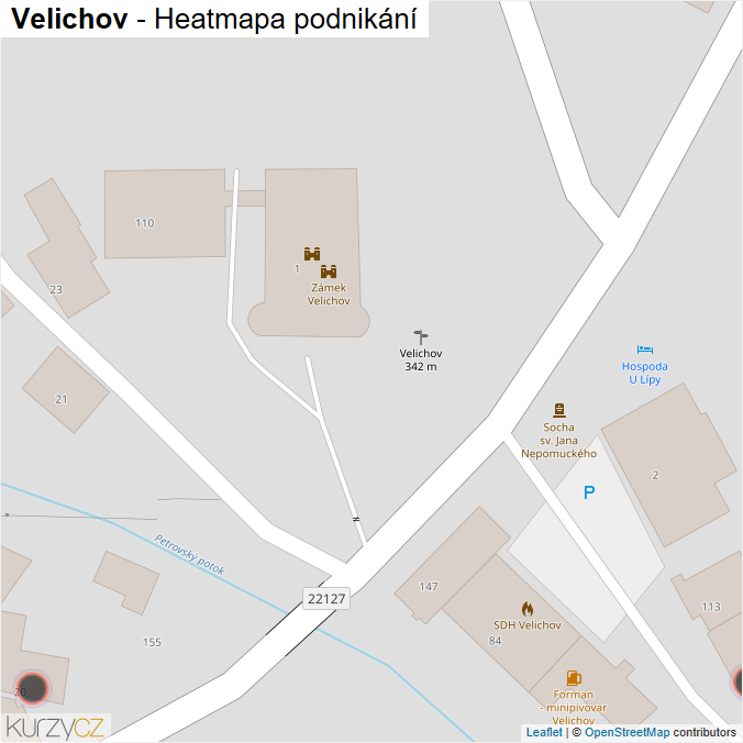 Mapa Velichov - Firmy v obci.