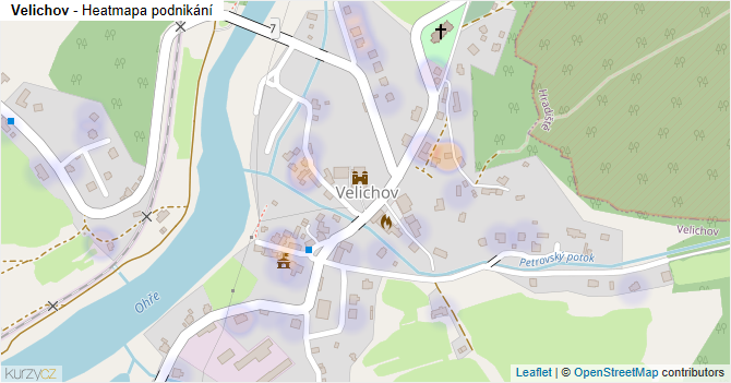 Velichov - mapa podnikání