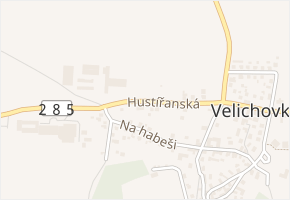 Hustířanská v obci Velichovky - mapa ulice