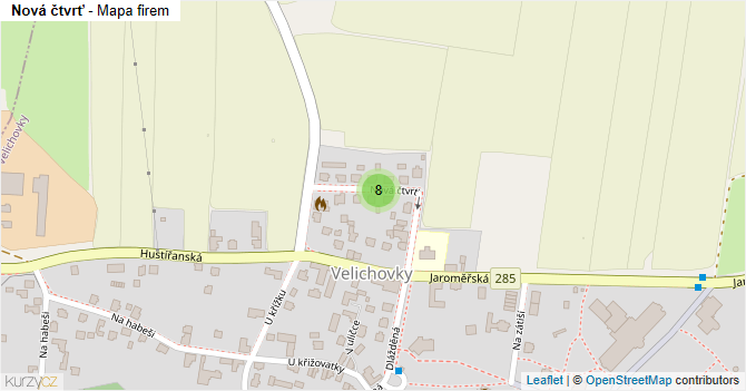 Nová čtvrť - mapa firem