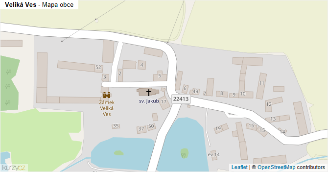 Veliká Ves - mapa obce