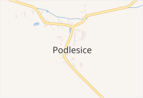 Podlesice v obci Veliká Ves - mapa části obce