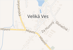 U Sv. Vavřince v obci Veliká Ves - mapa ulice