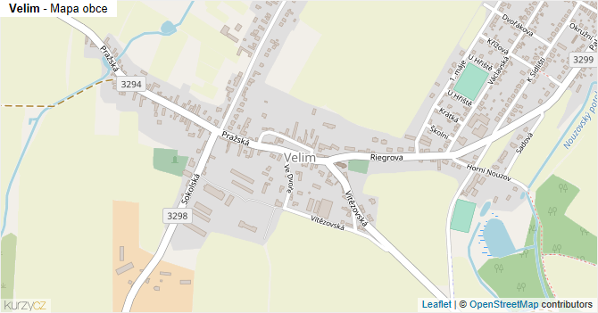 Velim - mapa obce
