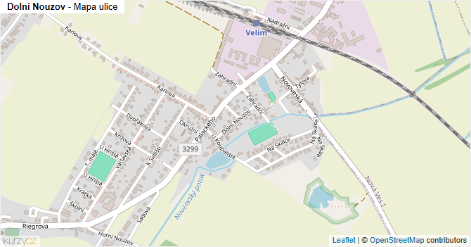 Dolní Nouzov - mapa ulice