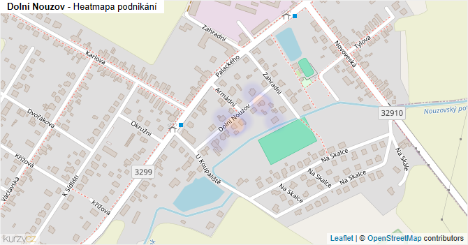 Dolní Nouzov - mapa podnikání