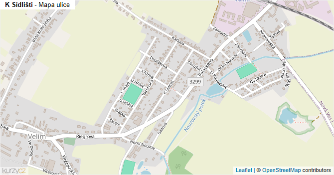 K Sídlišti - mapa ulice