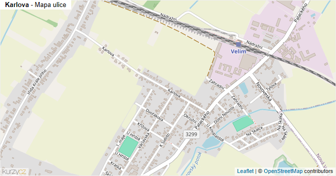 Karlova - mapa ulice