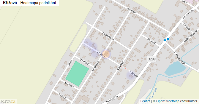 Křížová - mapa podnikání