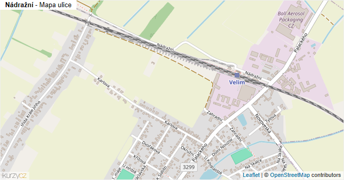 Nádražní - mapa ulice