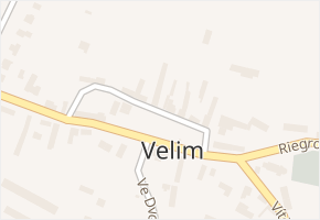 náměstí Obránců míru v obci Velim - mapa ulice
